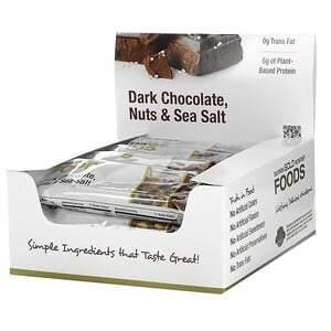 California Gold Nutrition, Foods, Dark Chocolate, Nuts & Sea Salt Bars, 12 Bars, 1.4 oz (40 g) Each - Supply Center USA