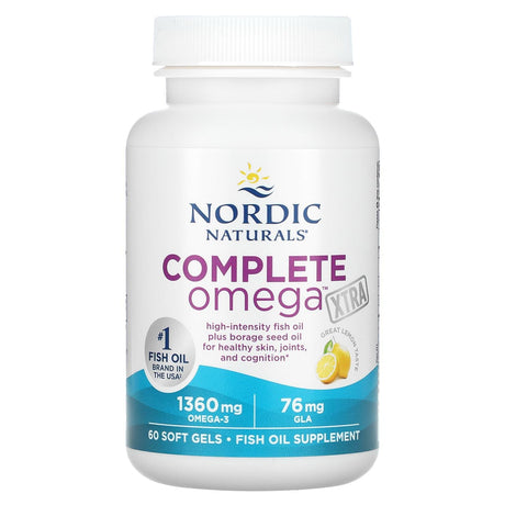 Nordic Naturals, Complete Omega Xtra, Lemon, 680 mg, 60 Soft Gels - Supply Center USA