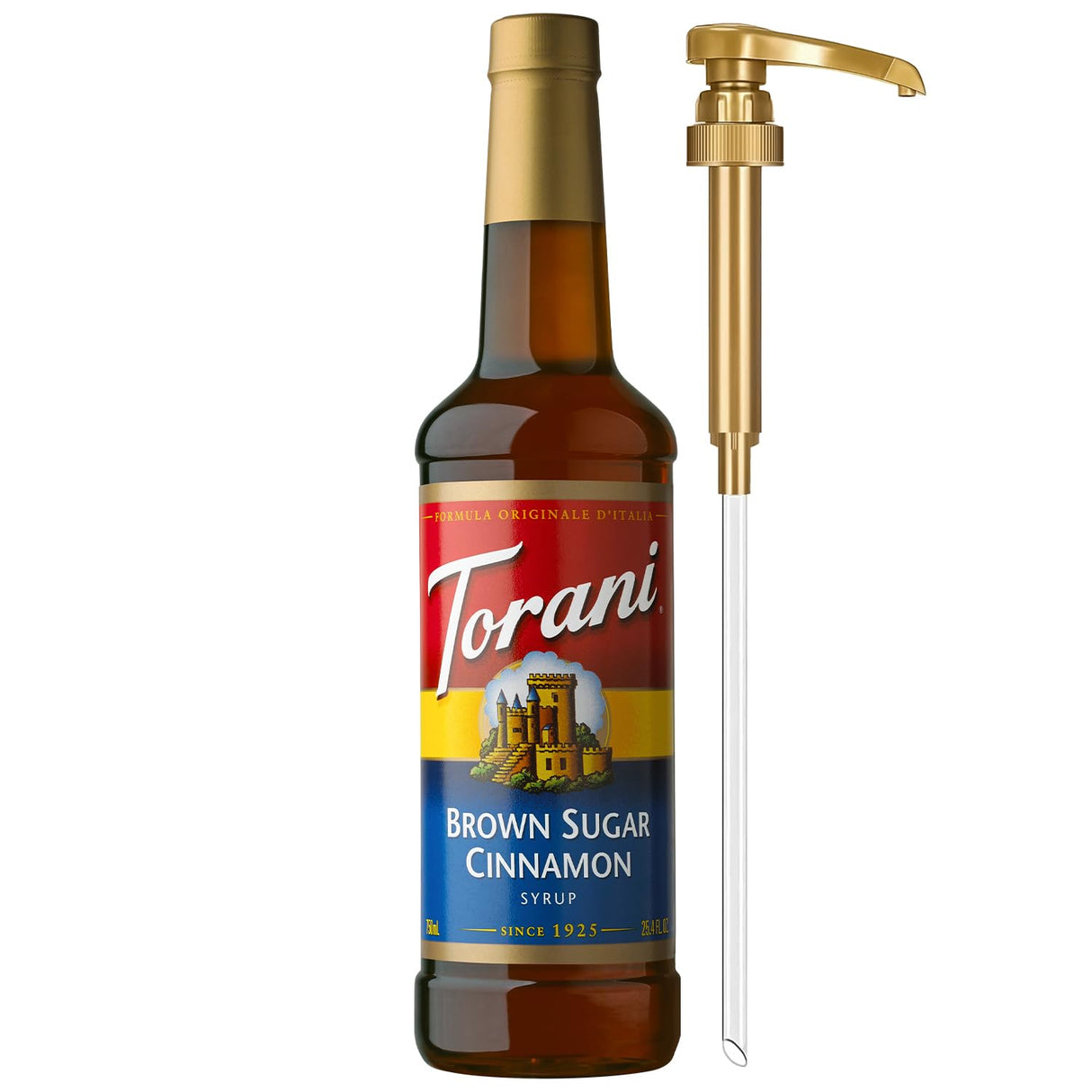 Torani Coffee Syrup, Vanilla Flavored Syrup for Drinks, Pump Included, 25.4 Fl Oz