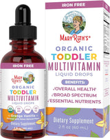 Maryruth Organics Kids Multivitamin for Toddlers | USDA Organic | Toddler Vitamins Liquid Drops for Kids Ages 1-3 | Immune Support & Overall Wellness | Vegan | Non-Gmo | Gluten Free | 2 Fl Oz - Supply Center USA