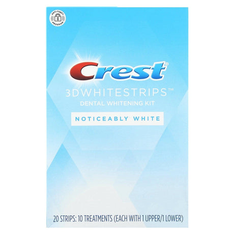 Crest, 3D Whitestrips, Dental Whitening Kit, Noticeably White, 20 Strips - Supply Center USA