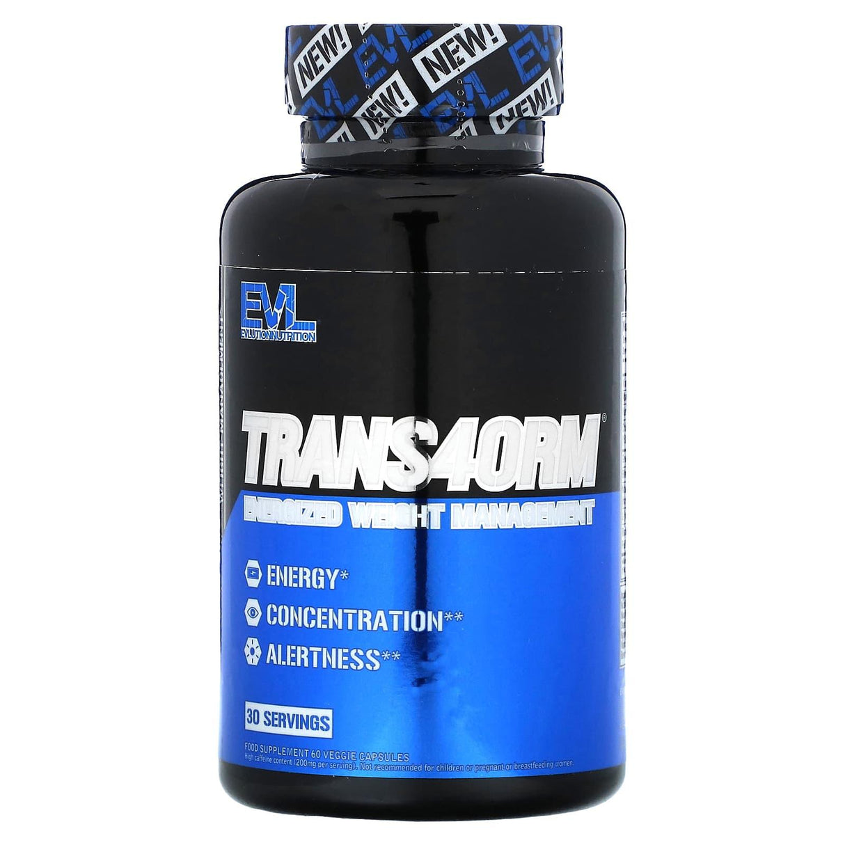 EVLution Nutrition, Trans4orm, Energized Weight Management, 60 Veggie Capsules - Supply Center USA