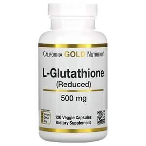 California Gold Nutrition, L-Glutathione (Reduced), 500 mg, 120 Veggie Capsules - Supply Center USA