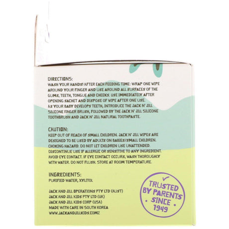 Jack n' Jill, Natural Baby Gum & Tooth Wipes, 25 Individually Wrapped Wipes - Supply Center USA