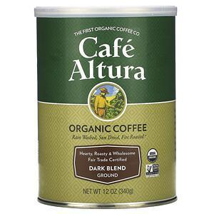 Cafe Altura, Organic Coffee, Dark Blend, Ground, 12 oz (340 g) - Supply Center USA