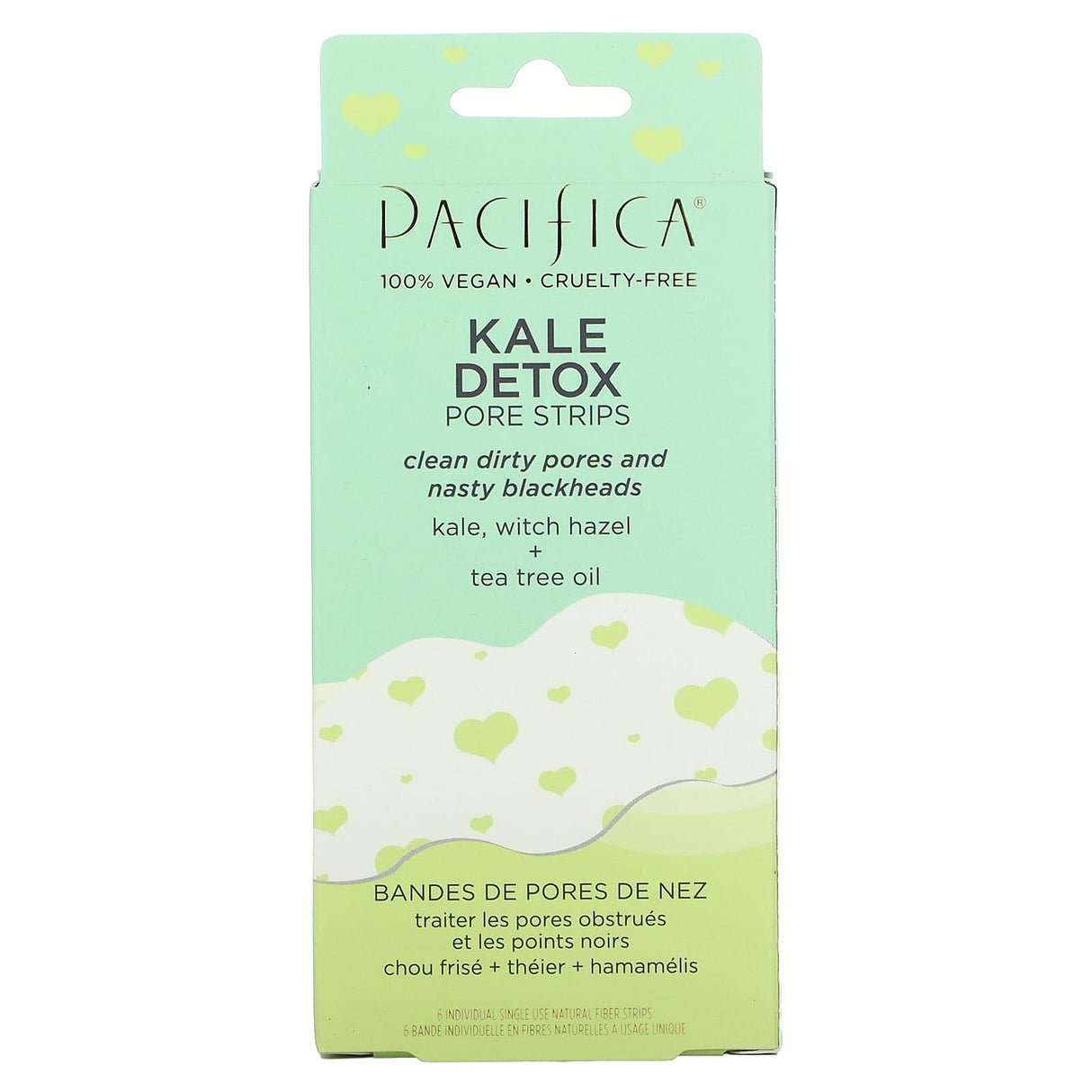 Pacifica, Kale Detox Pore Strips, 6 Individual Single Use Natural Fiber Strips - Supply Center USA