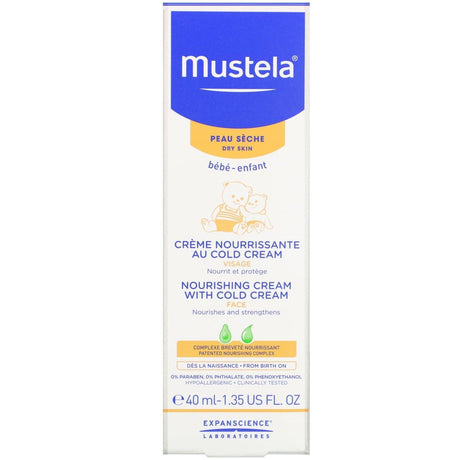 Mustela, Baby, Nourishing Cream with Cold Cream, 1.35 fl oz (40 ml) - Supply Center USA