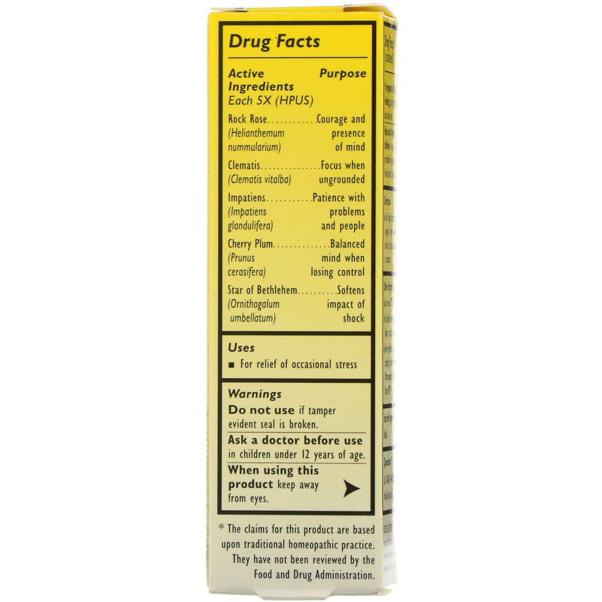 Bach, Original Flower Remedies, Rescue Remedy, Natural Stress Relief, 0.35 fl oz (10 ml) - Supply Center USA