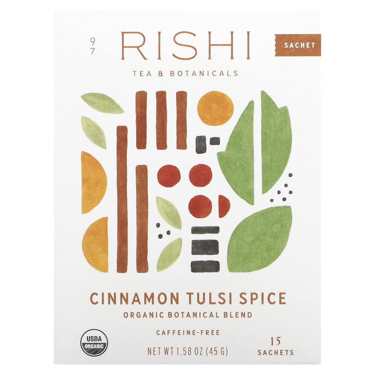 Rishi Tea, Organic Botanical Blend, Pink Lemon Ginger, Caffeine Free, 15 Sachets, 1.58 oz (45 g) - Supply Center USA