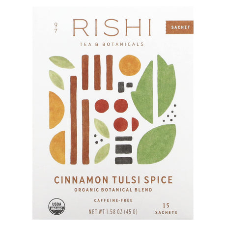 Rishi Tea, Organic Botanical Blend, Pink Lemon Ginger, Caffeine Free, 15 Sachets, 1.58 oz (45 g) - Supply Center USA