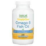 Super Nutrition, Omega-3 Fish Oil, 1,000 mg, 240 Fish Softgels - Supply Center USA