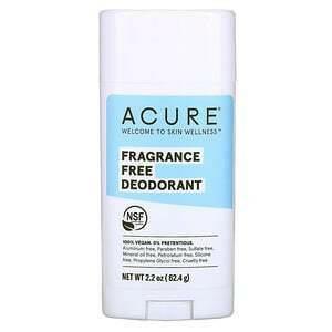 Acure, Deodorant, Fragrance Free, 2.2 oz (62.4 g) - Supply Center USA