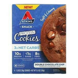 Atkins, Snack, Protein Cookies, Double Chocolate Chip, 4 Cookies, 1.38 oz (39 g) Each - Supply Center USA