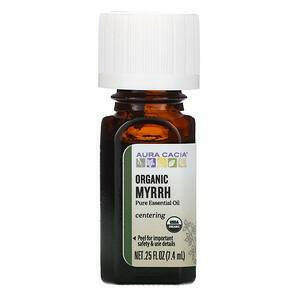 Aura Cacia, Pure Essential Oil, Organic Myrrh, .25 fl oz (7.4 ml) - HealthCentralUSA