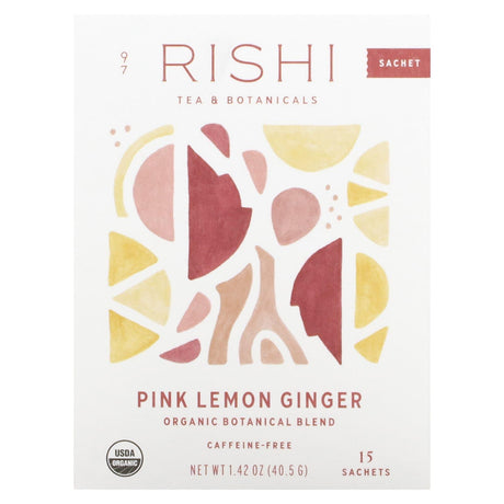 Rishi Tea, Organic Botanical Blend, Turmeric Ginger, Caffeine-Free, 15 Sachets, 1.64 oz (46.5 g) - Supply Center USA