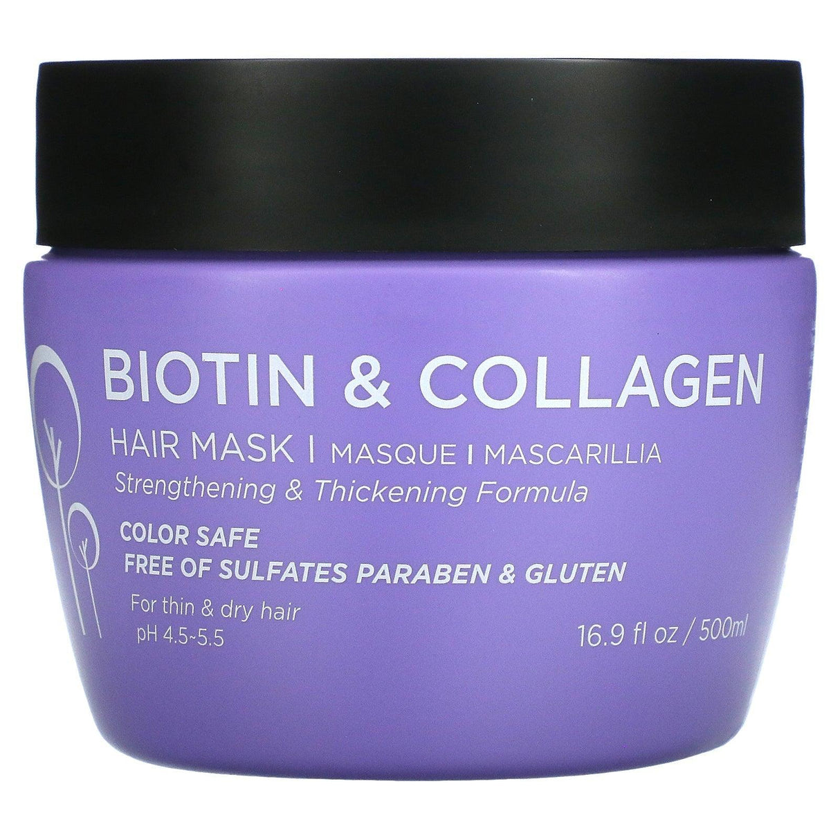 Luseta Beauty, Biotin B-Complex, Repairing Anti-Breakage Hair Mask, 16.9 fl oz (500 ml) - Supply Center USA