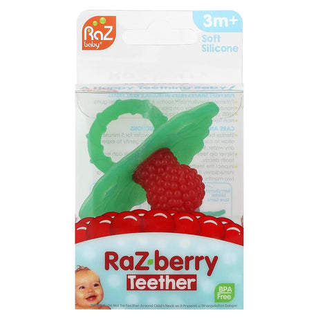 RaZbaby, Teether, 3m+, Raz-berry, 1 Teether - Supply Center USA