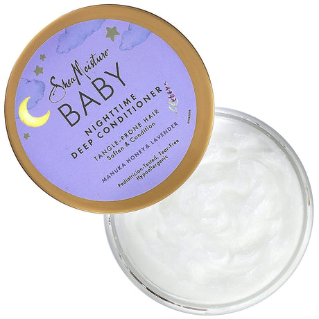 SheaMoisture, Baby, Nighttime Deep Conditioner, Manuka Honey & Lavender, 12 fl oz (340 ml) - Supply Center USA