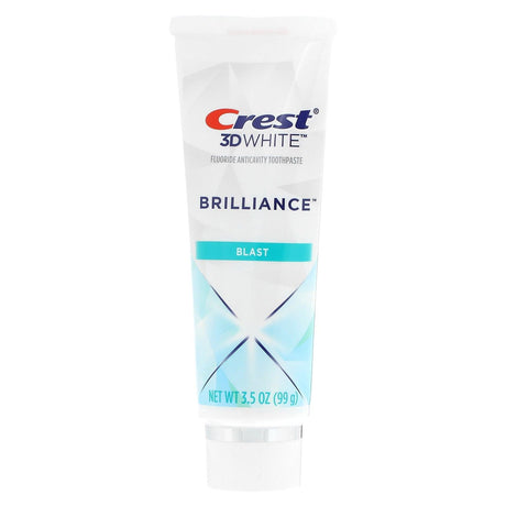 Crest, 3D White, Brilliance, Fluoride Anticavity Toothpaste, Blast, 3.5 oz (99 g ) - Supply Center USA