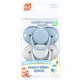 RaZbaby, Keep-It-Kleen Pacifier, 0-36m, Blue & Gray, 2 Pacifiers - Supply Center USA