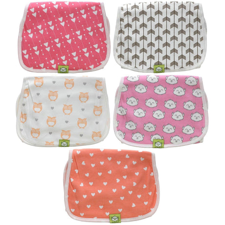 KeaBabies, Organic Burp Cloths, Pink Dreams, 5 Pack - Supply Center USA