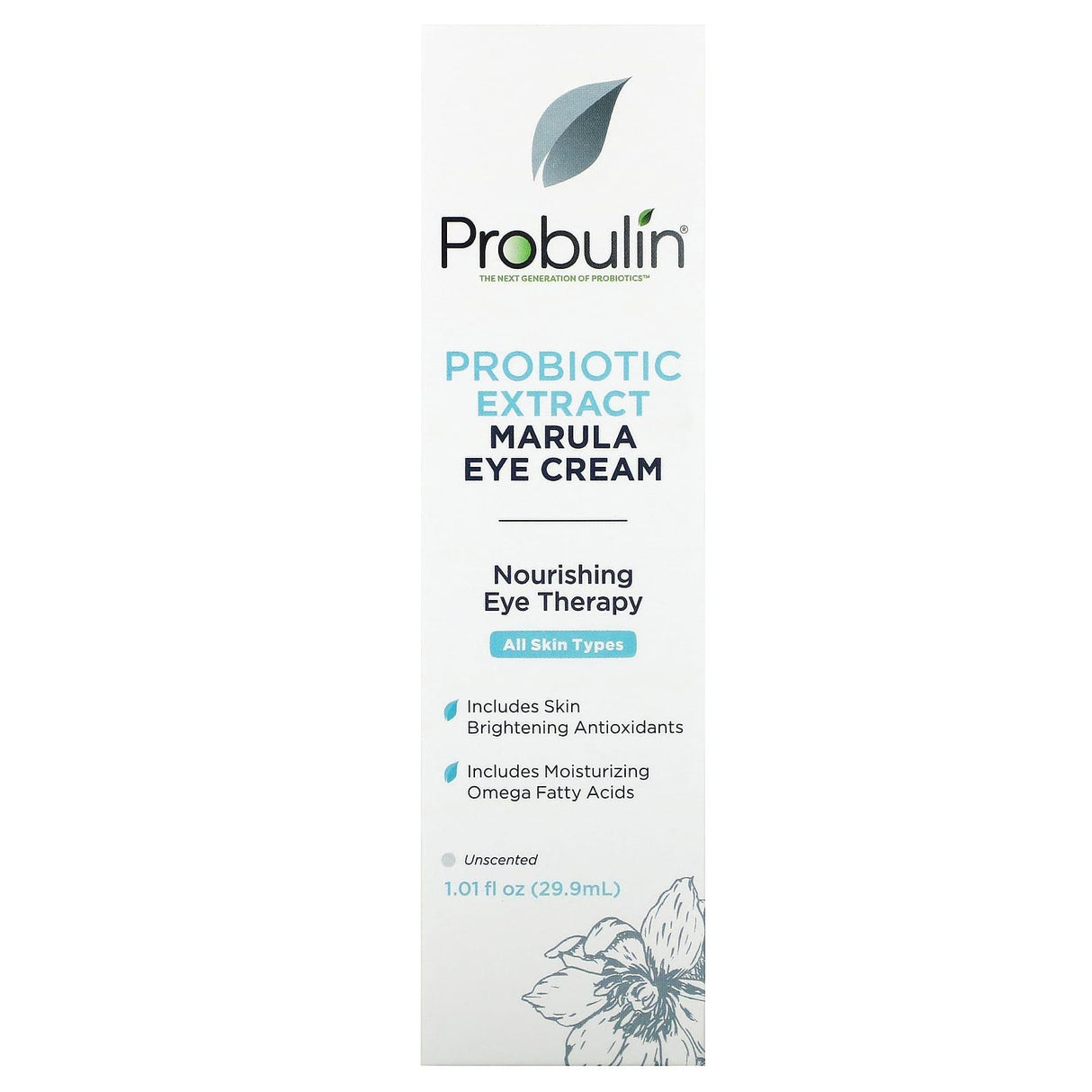 Probulin, Probiotic Extract Marula Eye Cream, Unscented, 1.01 fl oz (29.9 ml) - Supply Center USA