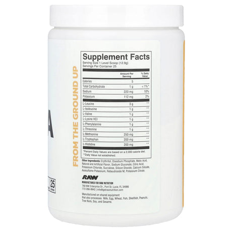 Raw Nutrition, EAA, Island Slushie, 11.38 oz (322.5 g) - Supply Center USA