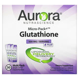 Aurora Nutrascience, Micro-Pack+ Glutathione, 500 mg, 30 Packets, 0.34 fl oz (10 ml) Each - Supply Center USA