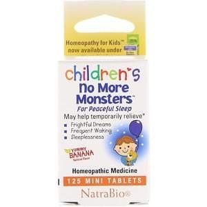 NatraBio, Children's No More Monsters, Yummy Banana Natural Flavor, 125 Mini Tablets - Supply Center USA