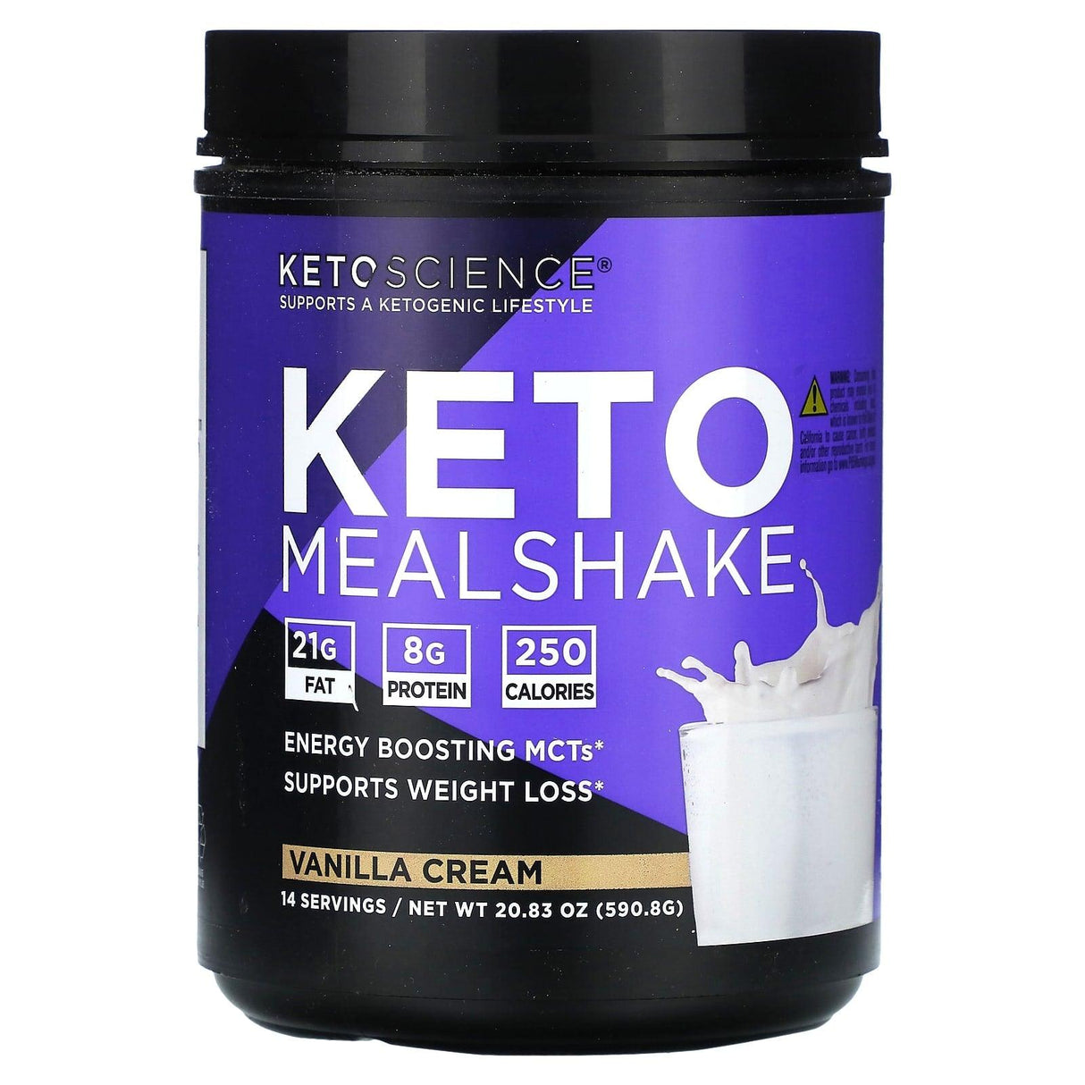 Keto Science, Keto MealShake, Vanilla Cream, 20.83 oz (590.8 g) - Supply Center USA