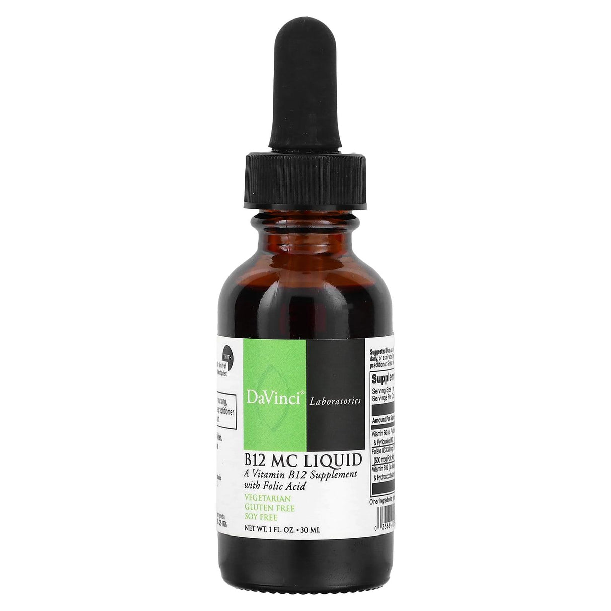 DaVinci Laboratories of Vermont, B12 MC Liquid , 1 fl oz (30 ml) - Supply Center USA