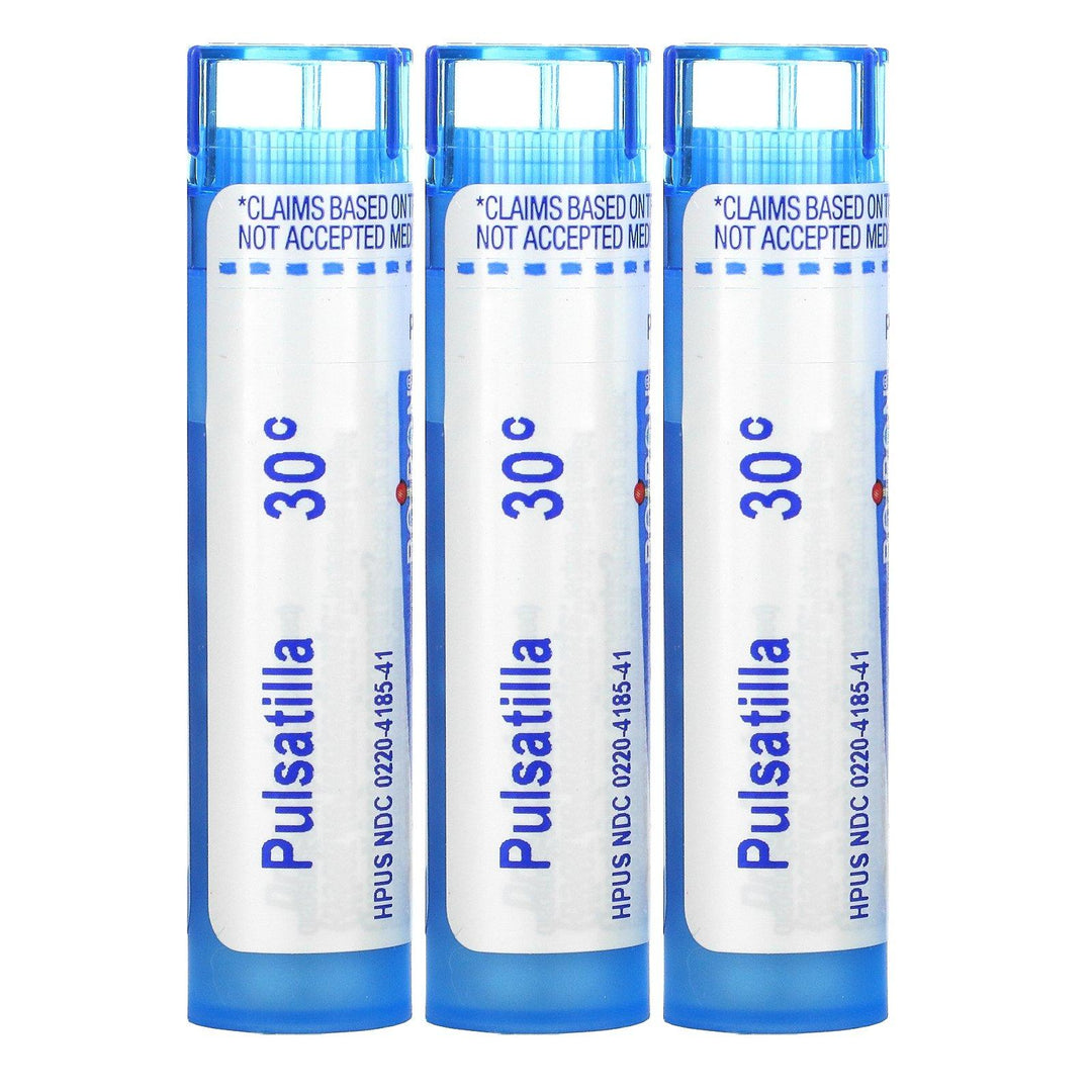 Boiron, Pulsatilla, Cold & Mucus Relief, Meltaway Pellets, 30C, 3 Tubes, 80 Pellets Each - HealthCentralUSA