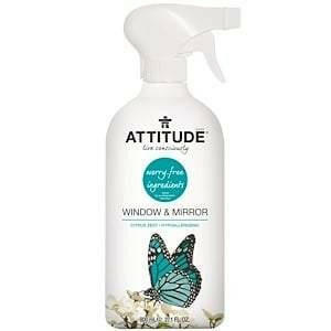 ATTITUDE, Window & Mirror, Citrus Zest, 27.1 fl oz (800 ml) - HealthCentralUSA