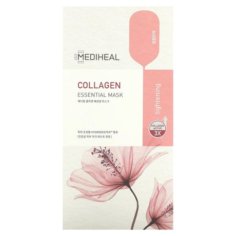 Mediheal, Collagen Essential Beauty Mask, 4 Sheets, 0.81 fl oz (24 ml) - Supply Center USA