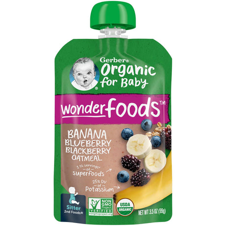 Gerber, Organic for Baby, Wonderfoods, 2nd Foods, Pear, Mango, Avocado, 3.5 oz (99 g) - Supply Center USA