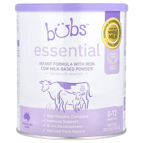 Aussie Bubs, Essential, Infant Formula With Iron Cow Milk-Based Powder, 0-12 Months, 20 oz (567 g) - Supply Center USA