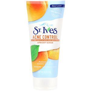 St. Ives, Apricot Scrub, Acne Control, 6 oz (170 g) - HealthCentralUSA