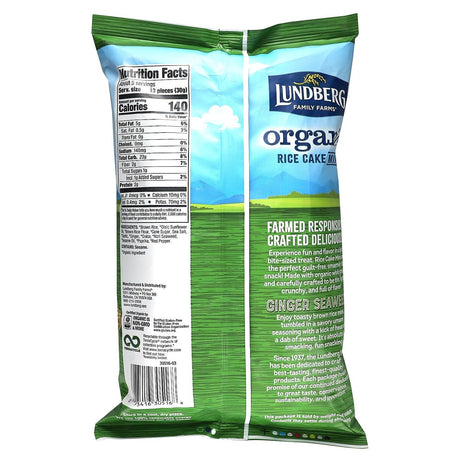 Lundberg, Organic Rice Cake Minis, Ginger Seaweed, 5 oz (142 g) - Supply Center USA