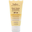 Babo Botanicals, Daily Sheer Mineral Sunscreen, SPF 40, 1.7 fl oz (50 ml) - Supply Center USA