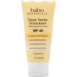 Babo Botanicals, Daily Sheer Mineral Sunscreen, SPF 40, 1.7 fl oz (50 ml) - Supply Center USA