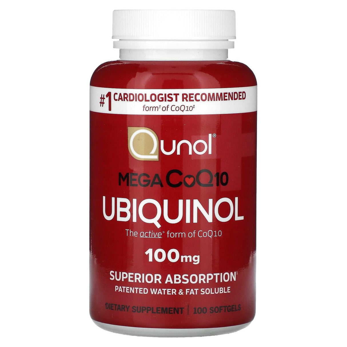 Qunol, Mega CoQ10, Ubiquinol, 100 mg, 100 Softgels - Supply Center USA