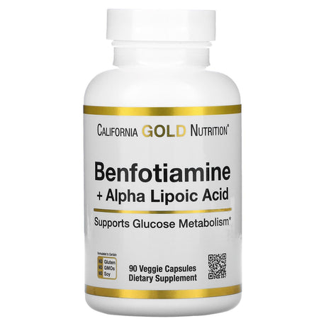 California Gold Nutrition, Benfotiamine + Alpha Lipoic Acid, 90 Veggie Capsules - Supply Center USA