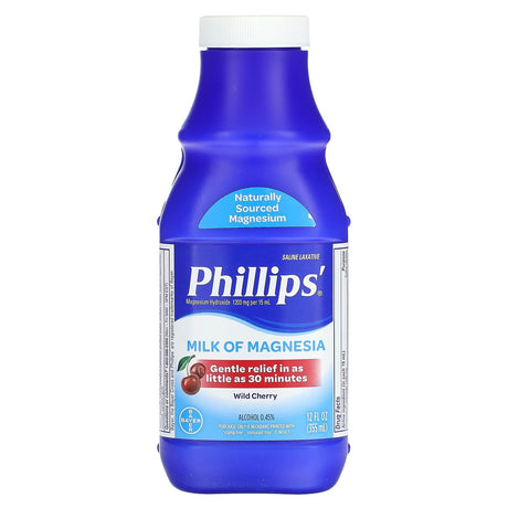 Phillips, Milk of Magnesia, Wild Cherry, 12 fl oz (355 ml) - Supply Center USA