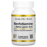 California Gold Nutrition, Benfotiamine + Alpha Lipoic Acid, 30 Veggie Capsules - Supply Center USA