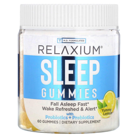 Relaxium, Sleep Gummies with Probiotics & Prebiotics, Yummy Lemon, 60 Gummies - Supply Center USA