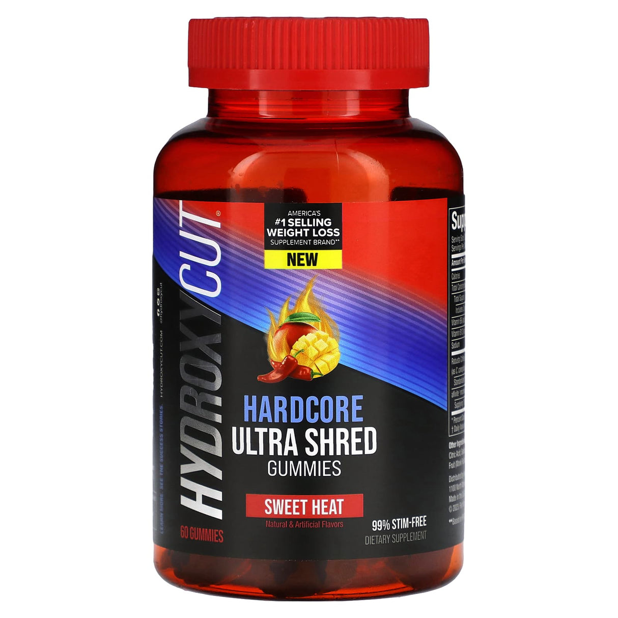 Hydroxycut, Hardcore Ultra Shred Gummies, Sweet Heat , 60 Gummies - Supply Center USA