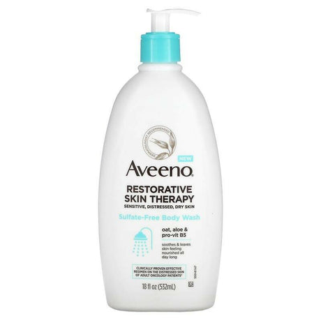 Aveeno, Restorative Skin Therapy, Sulfate-Free Body Wash, 18 fl oz (532 ml) - Supply Center USA