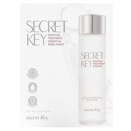 Secret Key, Starting Treatment Essential Beauty Mask Sheet, 10 Sheets, 1.05 oz (30 g) Each - Supply Center USA