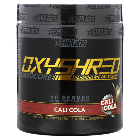 EHPlabs, OxyShred Hardcore, Thermogenic Fat Burner, Cali Cola, 9.74 oz (276 g) - Supply Center USA