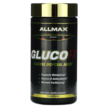 ALLMAX, Gluco FX, 75 Capsules - Supply Center USA